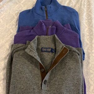 Ralph Lauren Polo Golf set of 3 soft wool sweaters